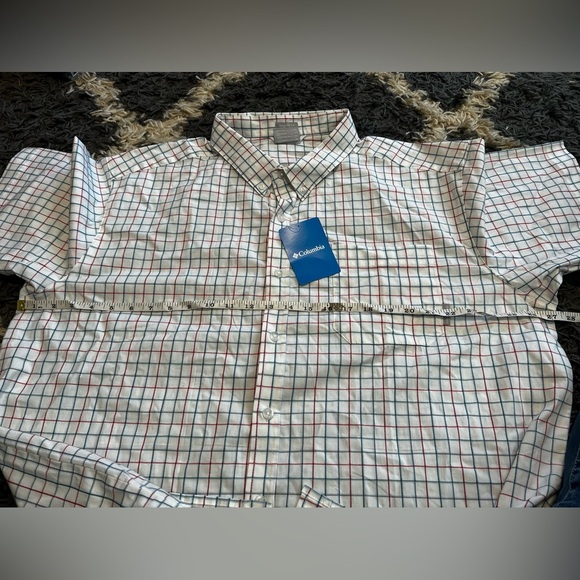 NWT Columbia Rapid Rivers White Grid Short Sleeve Button Down Shirt - Picture 14 of 14